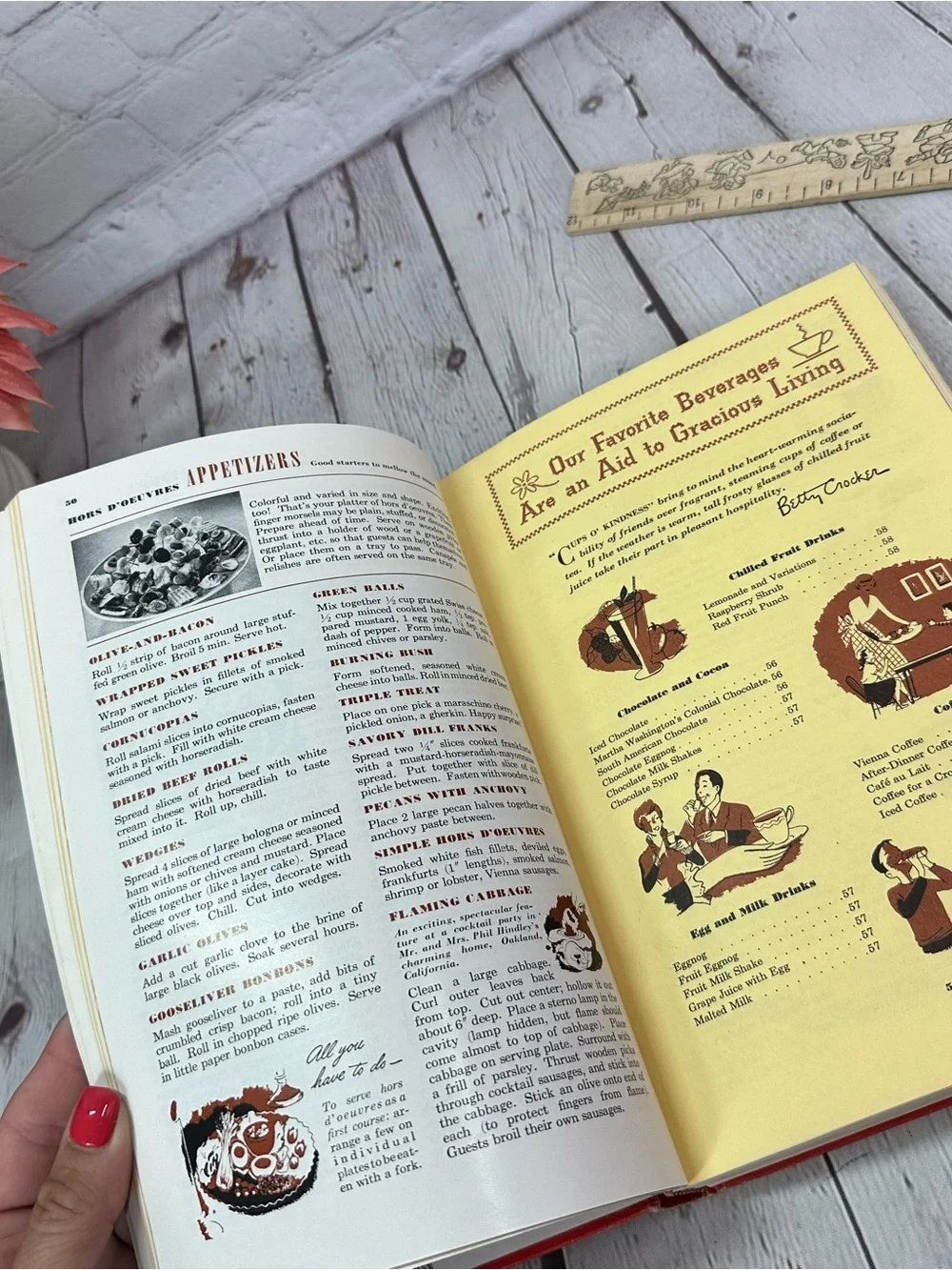vtg 50s Betty Crocker's Picture Cook Book MCM cottage farmhouse kitschy retro
